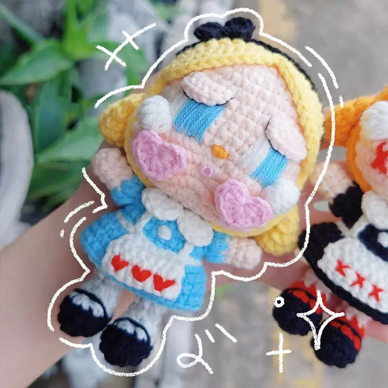 Hand-Knitted Crying Character Doll