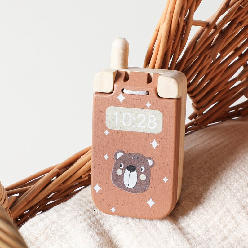 Wooden Bear Flip Phone – The "No-Screen" Mini Mobile Fantastik Curios