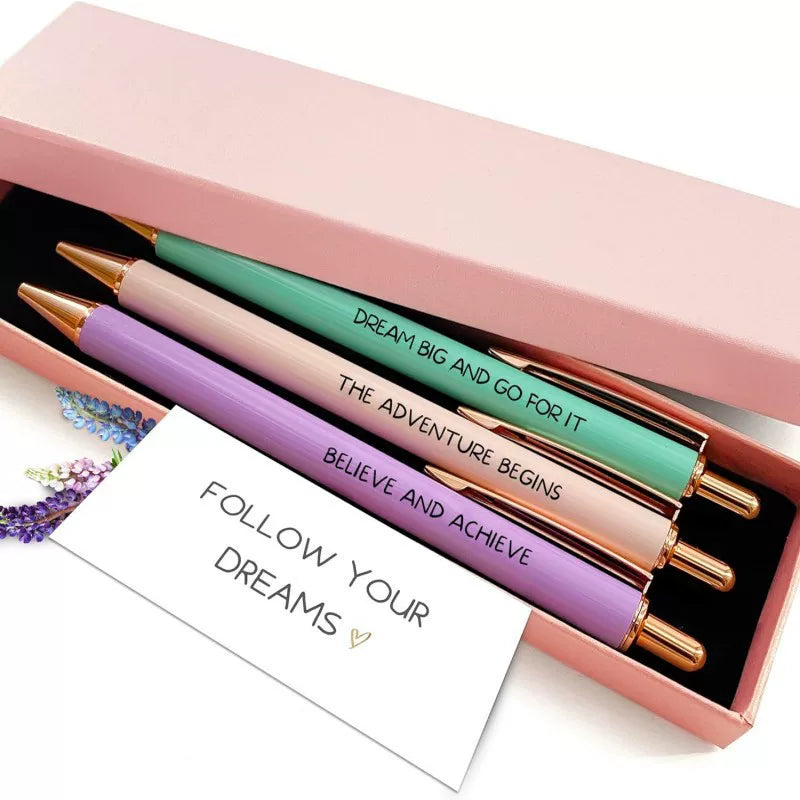 3-Piece Inspirational Metal Pen Gift Set