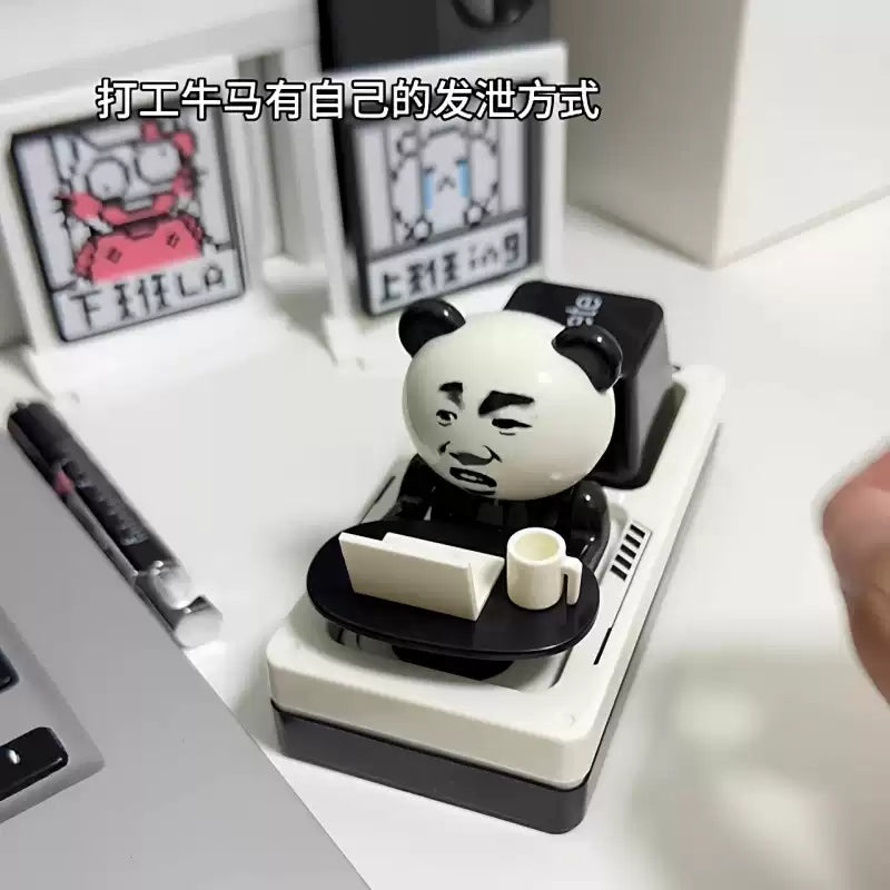 Funny Table Flipping Panda Figure