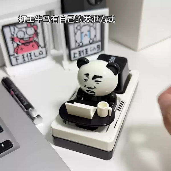 Funny Table Flipping Panda Figure