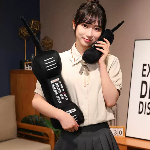 Retro Brick Mobile Phone Plush Pillow