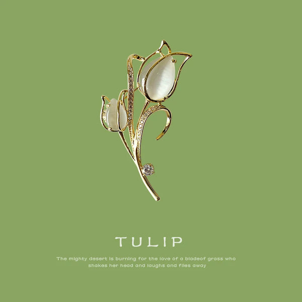 Tulip Brooch in Velvet Gift Box