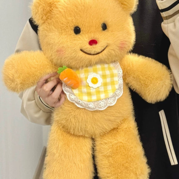 Running Cream Bear Plush Cushion