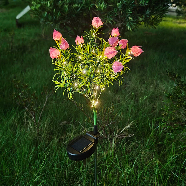Solar LED Gardenia Flower Garden Stake