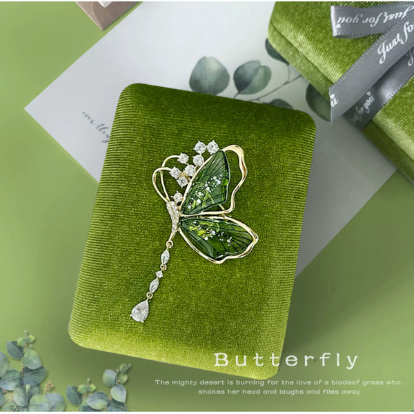 Butterfly Brooch in Velvet Gift Box