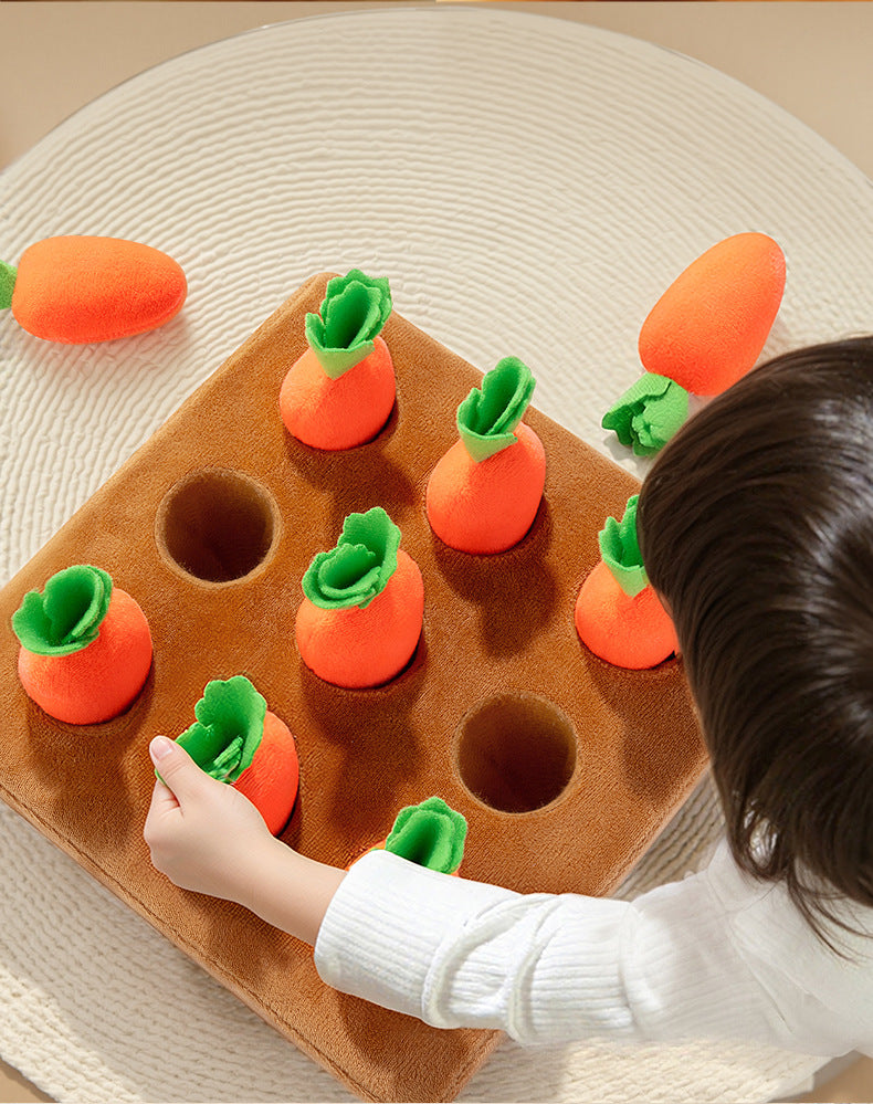 Little Farmer’s Plush Carrot Patch – Sensory Pull & Sort Toy Fantastik Curios