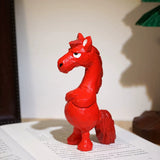 Hand-Carved Painted Wooden Horse Figurine FantastiKurios