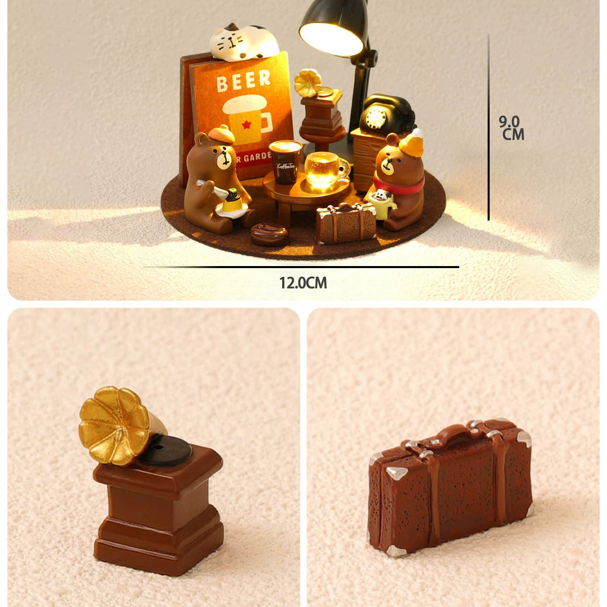 Miniature Cafe Scene Desktop Ornament FantastiKurios