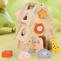 Wooden Forest Wisdom House – Animal & Shape Sorting Activity Tree