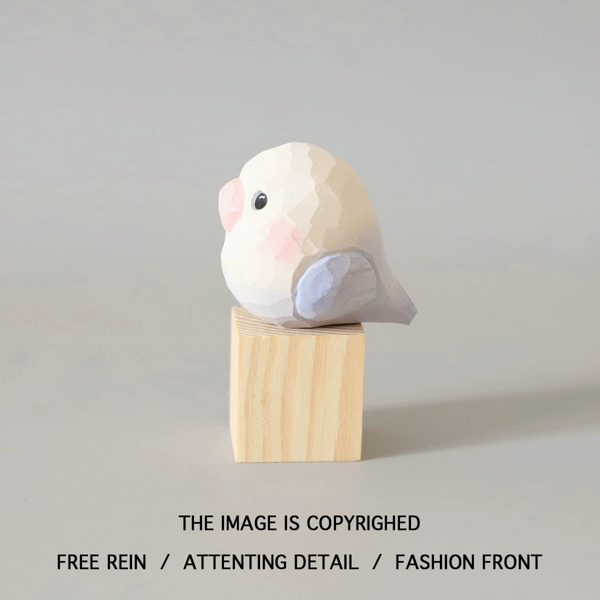 Carved Wooden Parrot Figurine