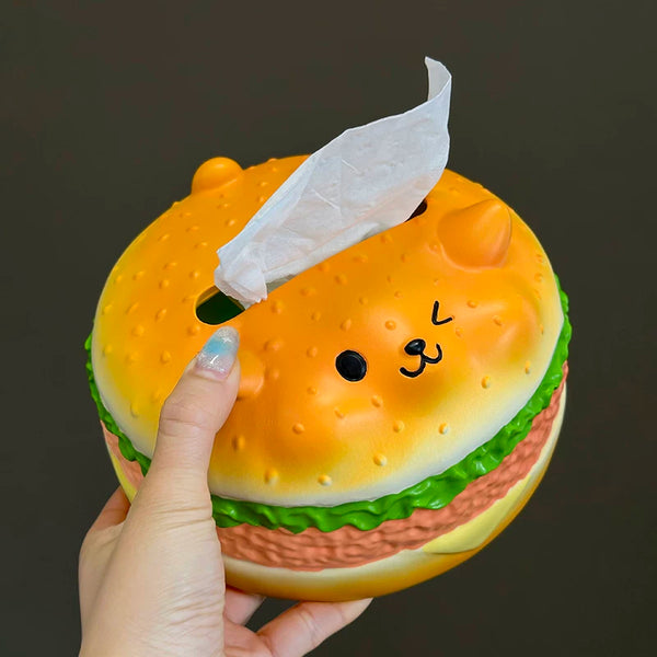 Burger Dog Resin Tissue Box Cover