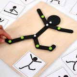 Wooden Move-and-Match Gymnast: The Ultimate Observation Game Fantastik Curios