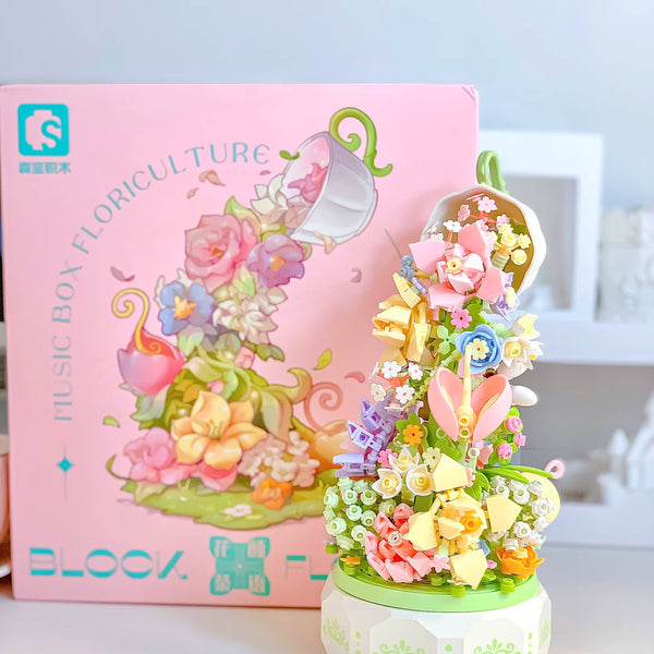 Cascading Eternal Floral Building Block Bouquet