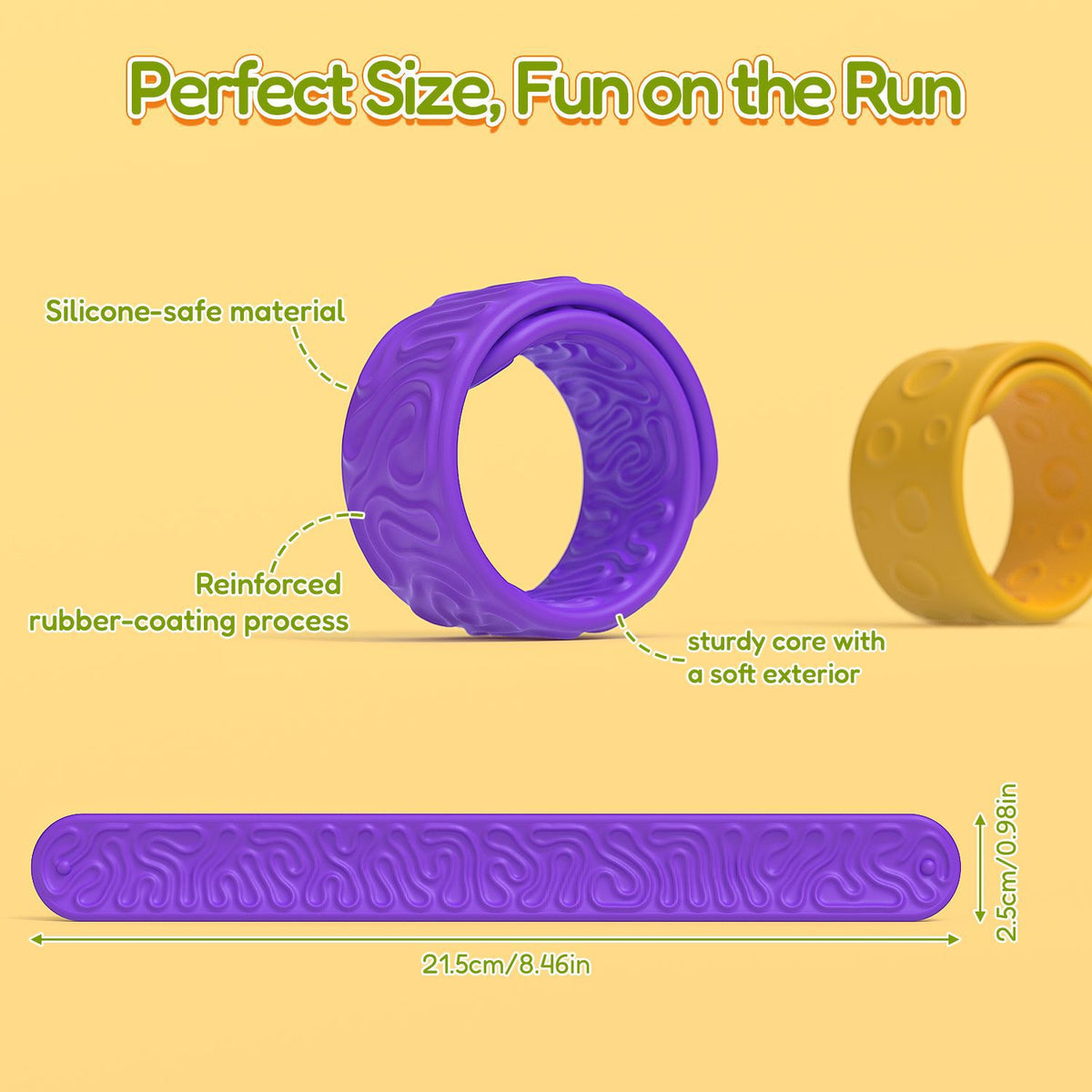 Sensory Slap Bracelets – 6-Pack of Textured Fidget Toys for Kids