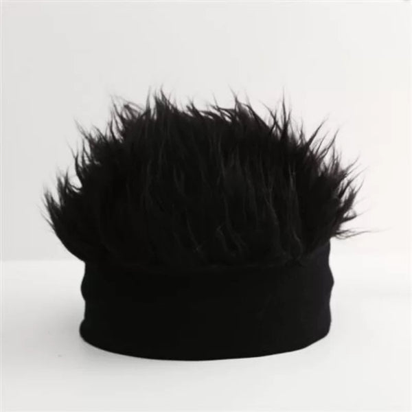 Spiky Faux Hair Beanie Hat
