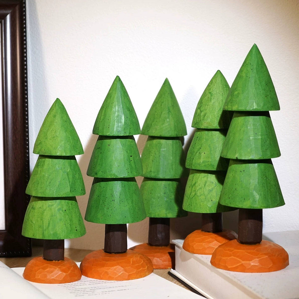 Hand-Carved Wooden Miniature Tree Desk Ornament FantastiKurios