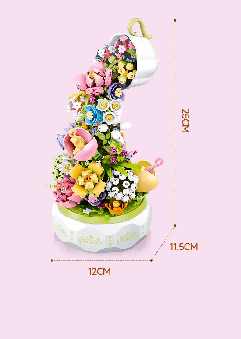 Cascading Eternal Floral Building Block Bouquet