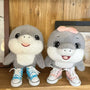 Soft Shark Plush in Canvas Sneakers