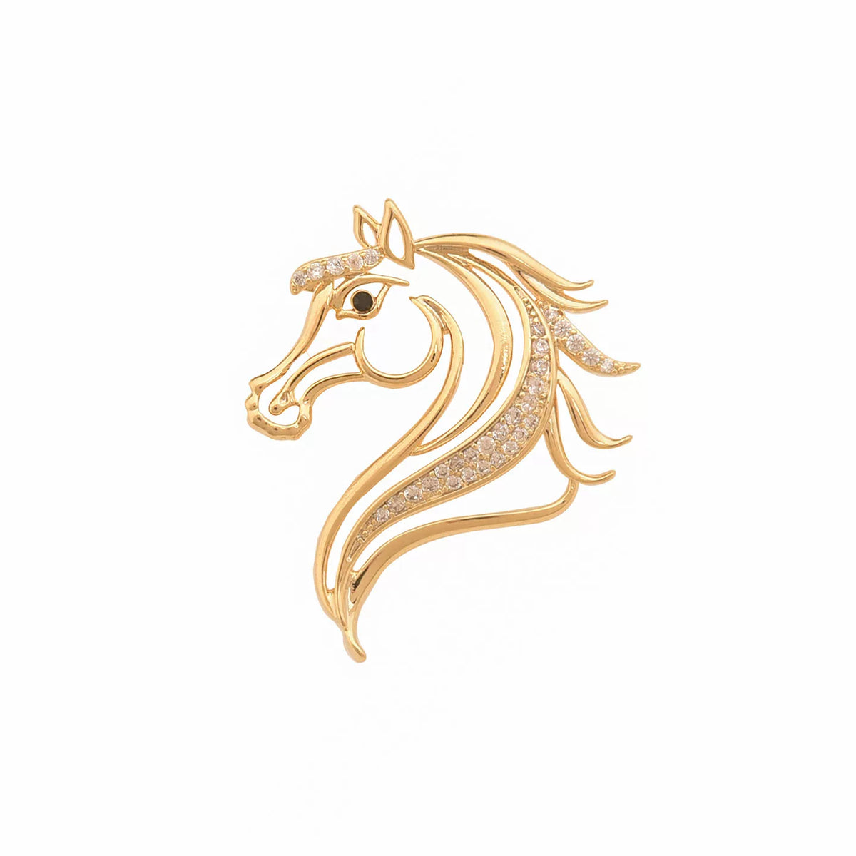 Elegant Galloping Horse Lapel Pin