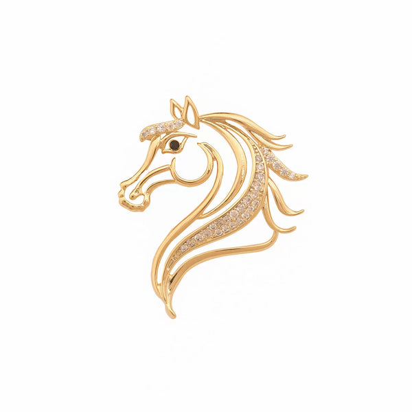 Elegant Galloping Horse Lapel Pin