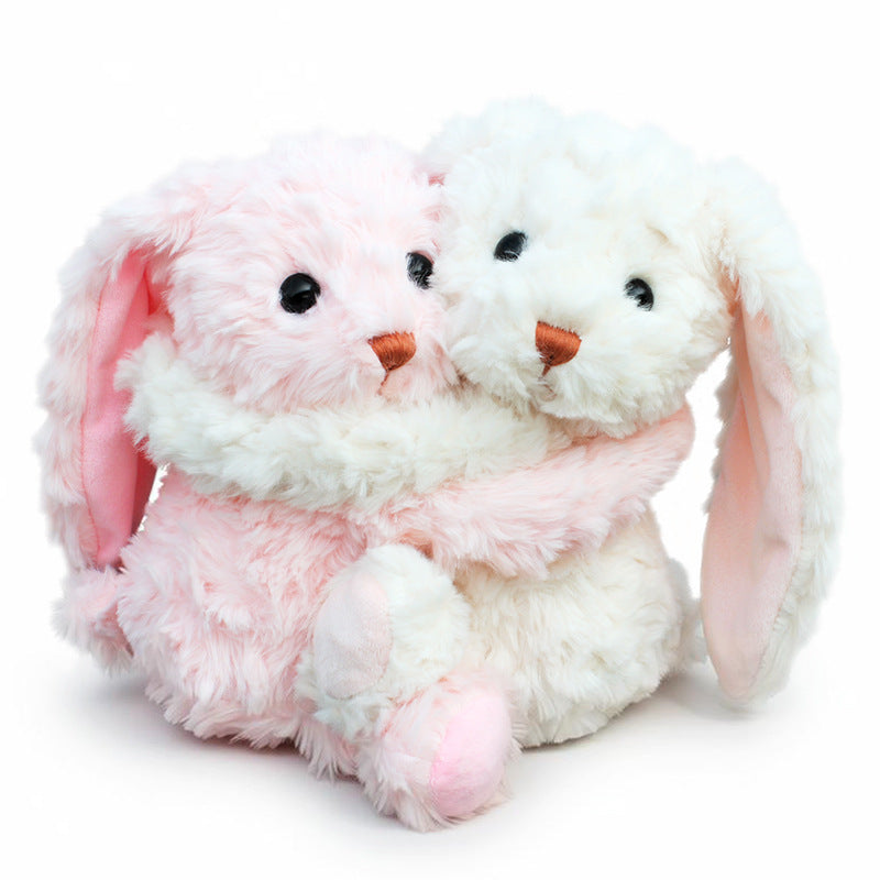 Hugging Bunny Pair Soft Plush – 23cm Twin Stuffed Animal Gift