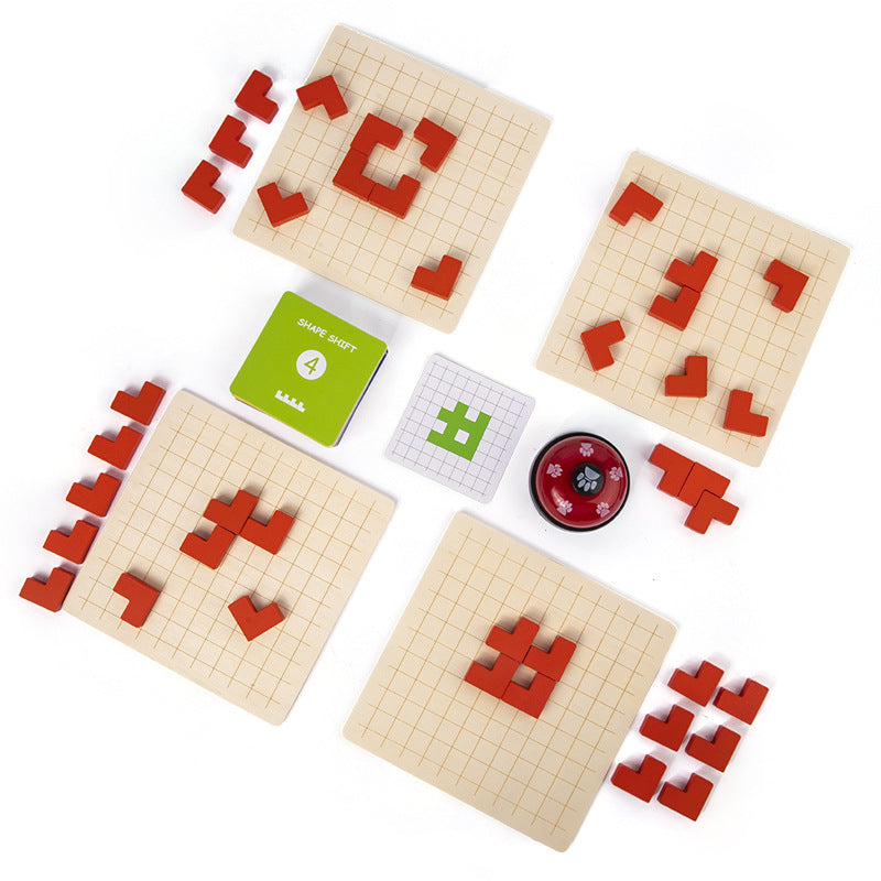 Shape Shift: The Fast-Paced Wooden Pattern Race