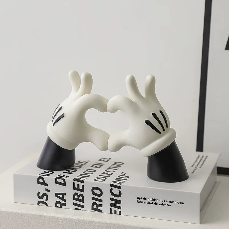 Mickey Style Heart Hands Ornament