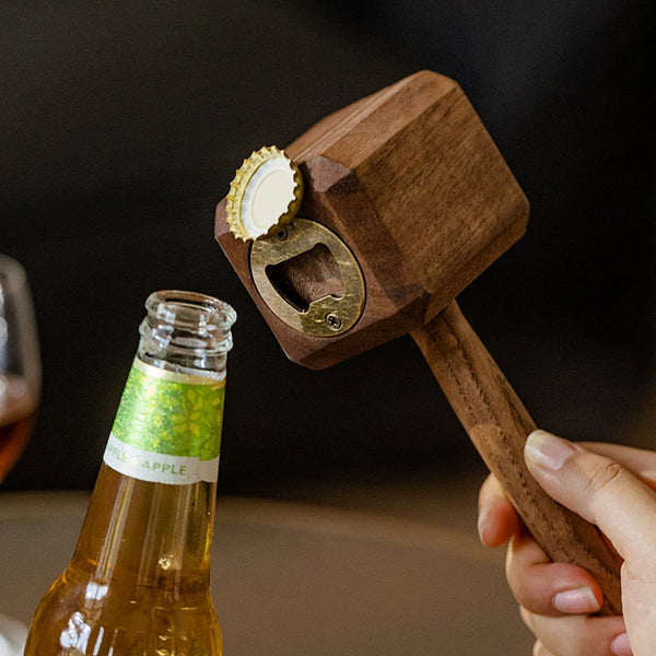 Thor's Hammer Wooden Bottle Opener & Desktop Ornament