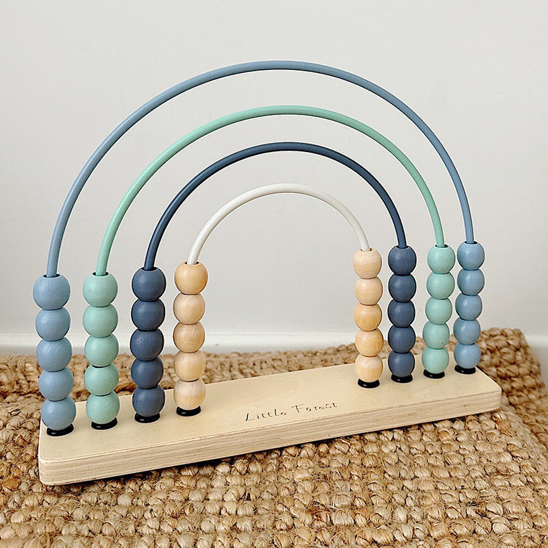 Wooden Rainbow Abacus & Counting Toy