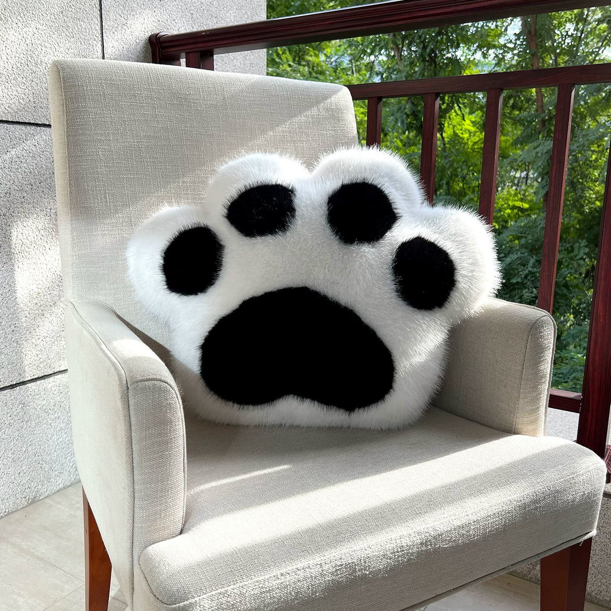 Plush Cat Paw Comfort Pillow