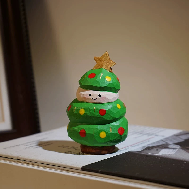 Hand-Carved Wooden Christmas Character Ornaments FantastiKurios