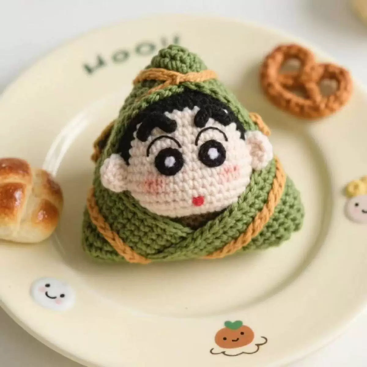 Hand-Knitted Cartoon Boy Figure