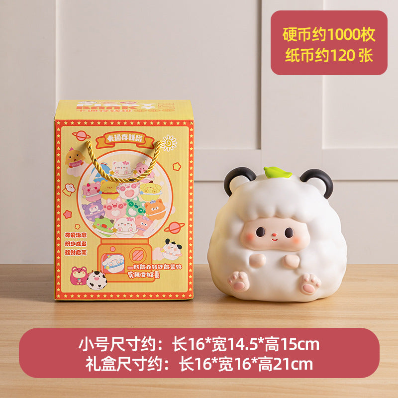 Cute Vinyl Sheep Character Coin Bank FantastiKurios