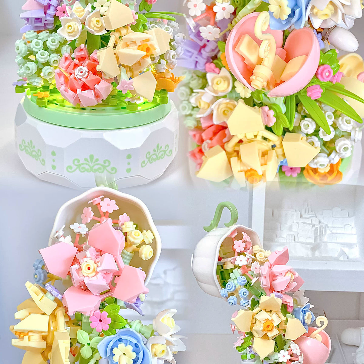 Cascading Eternal Floral Building Block Bouquet