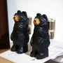 Hand-Carved Wooden Bear with Firewood FantastiKurios