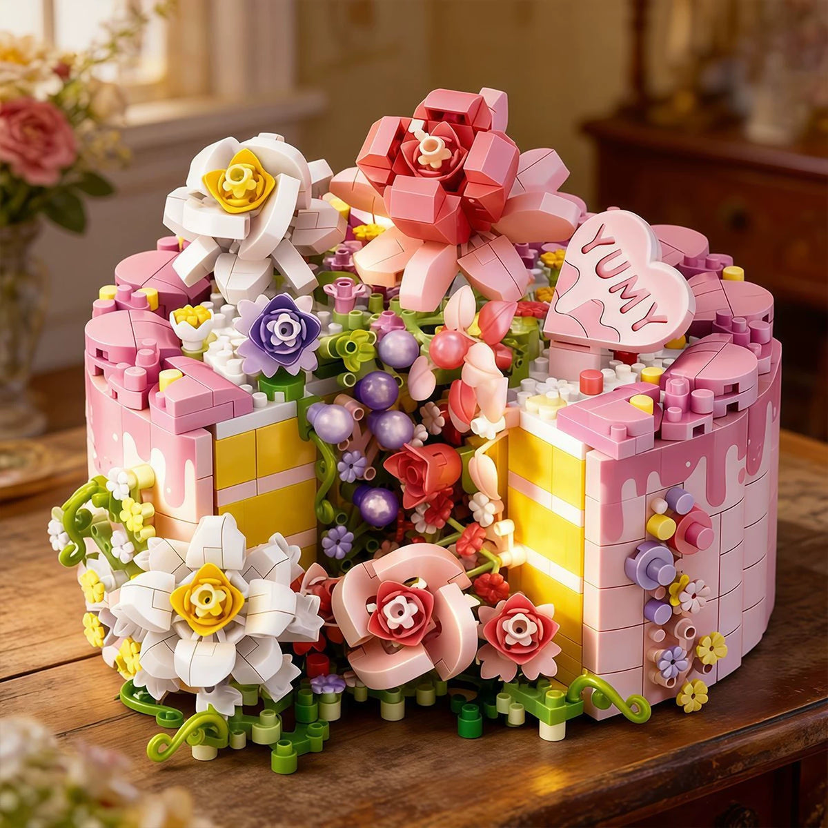 Floral Cake Building Block Set