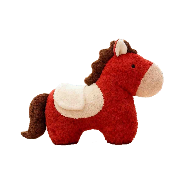 Lucky Red Horse Plush Mascot