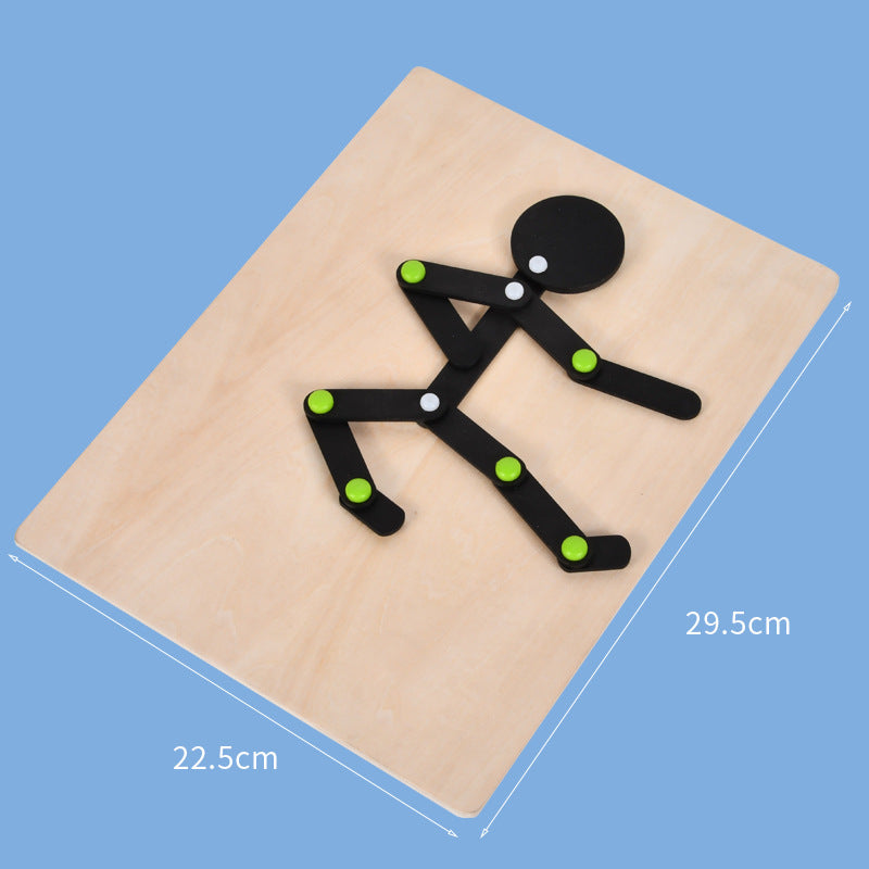 Wooden Move-and-Match Gymnast: The Ultimate Observation Game Fantastik Curios