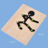 Wooden Move-and-Match Gymnast: The Ultimate Observation Game Fantastik Curios