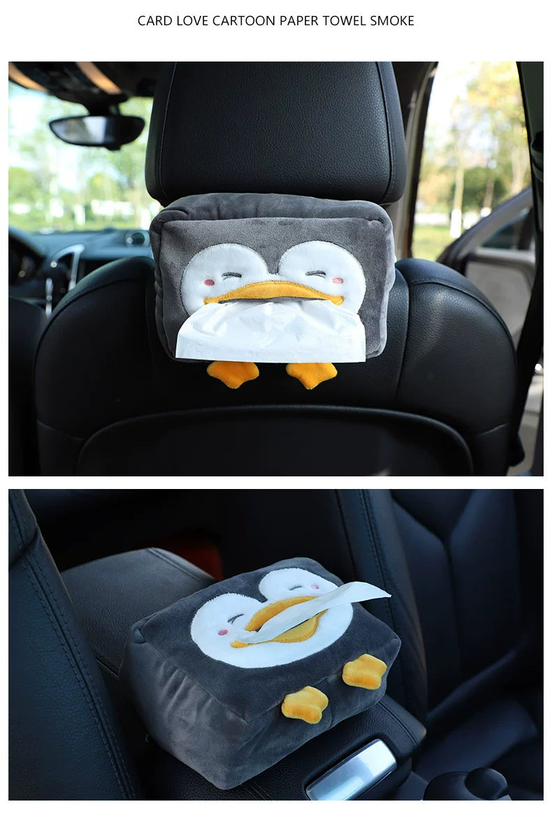 Cute Plush Car Tissue Holder