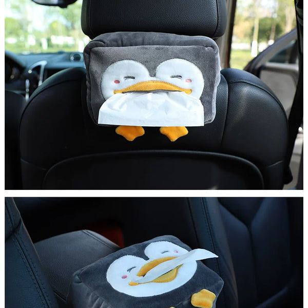 Cute Plush Car Tissue Holder