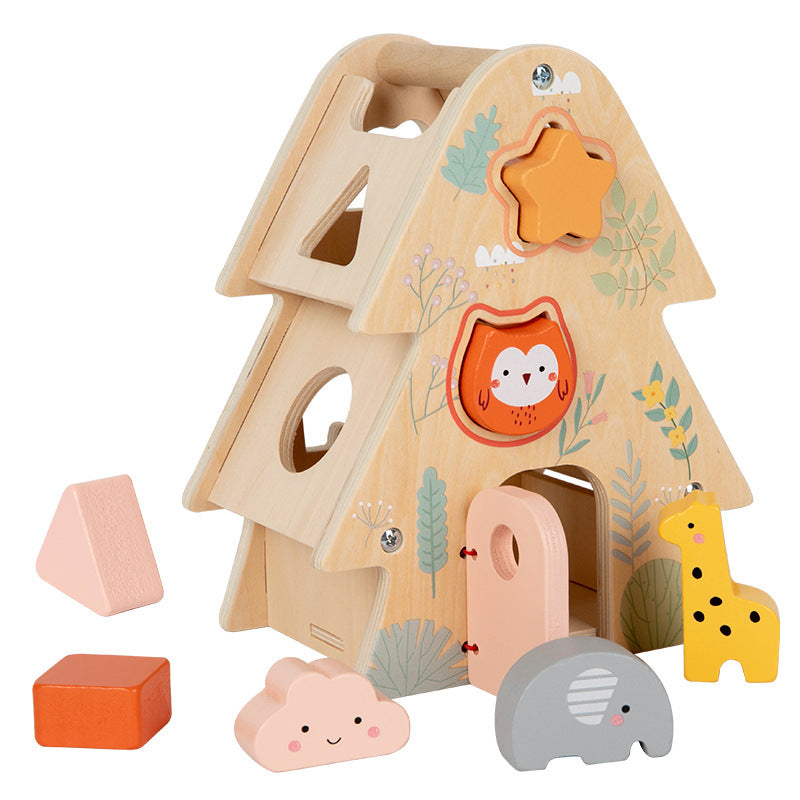 The Big Tree Wisdom House – Wooden Shape Sorter & Storytelling Set