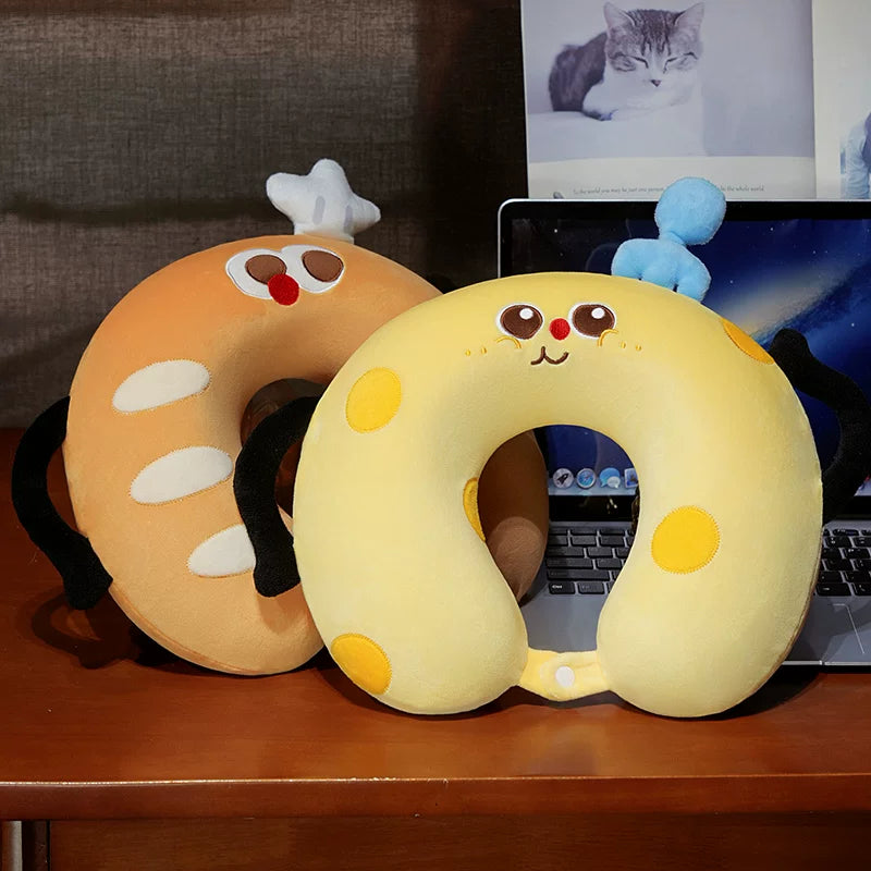 Soft Plush Food-Themed Neck Pillow