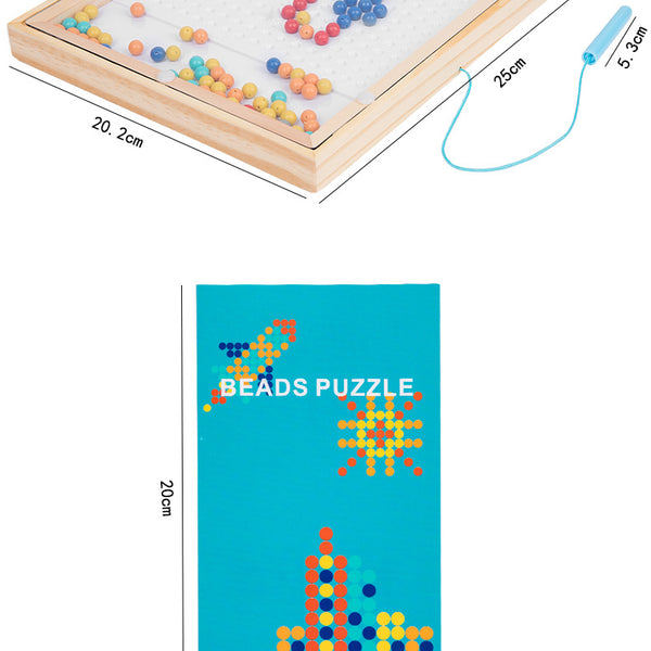 Wooden Magnetic Bead Puzzle Board – Creative Fine Motor Skill Toy