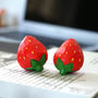 Hand-Carved Wooden Mini Strawberry FantastiKurios