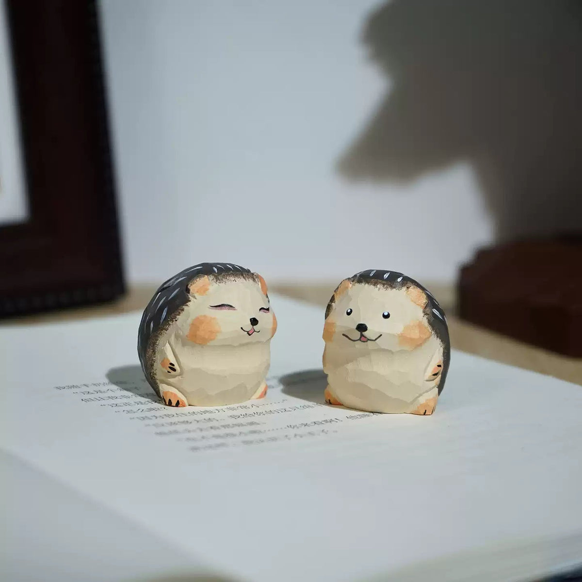 Hand-Carved Wooden Hedgehog Figurine FantastiKurios
