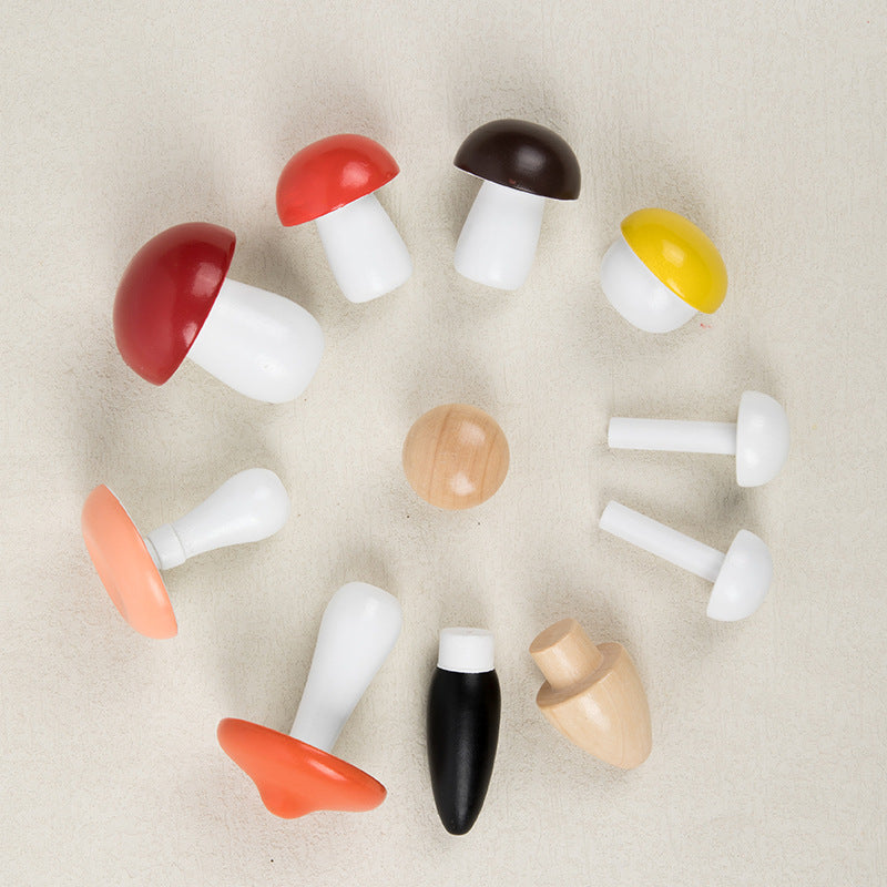 Wooden Mushroom Foraging Set - Magnetic Sorting Toy