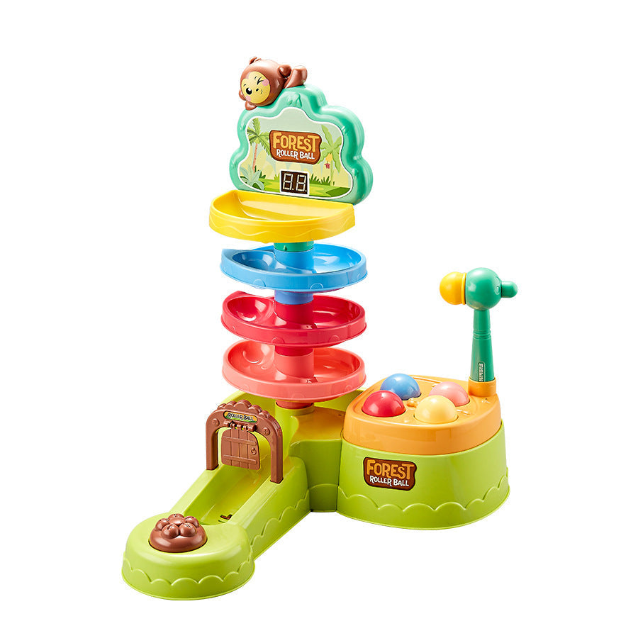 Jungle 4-in-1 Activity Tower (Hammer, Slide & Hoops) Fantastik Curios