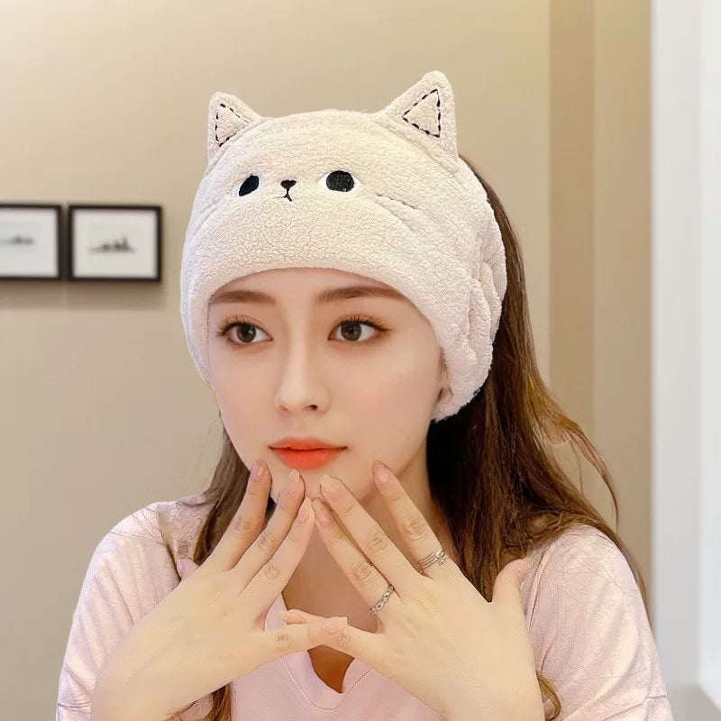 Plush Cat Ear Spa Hairband